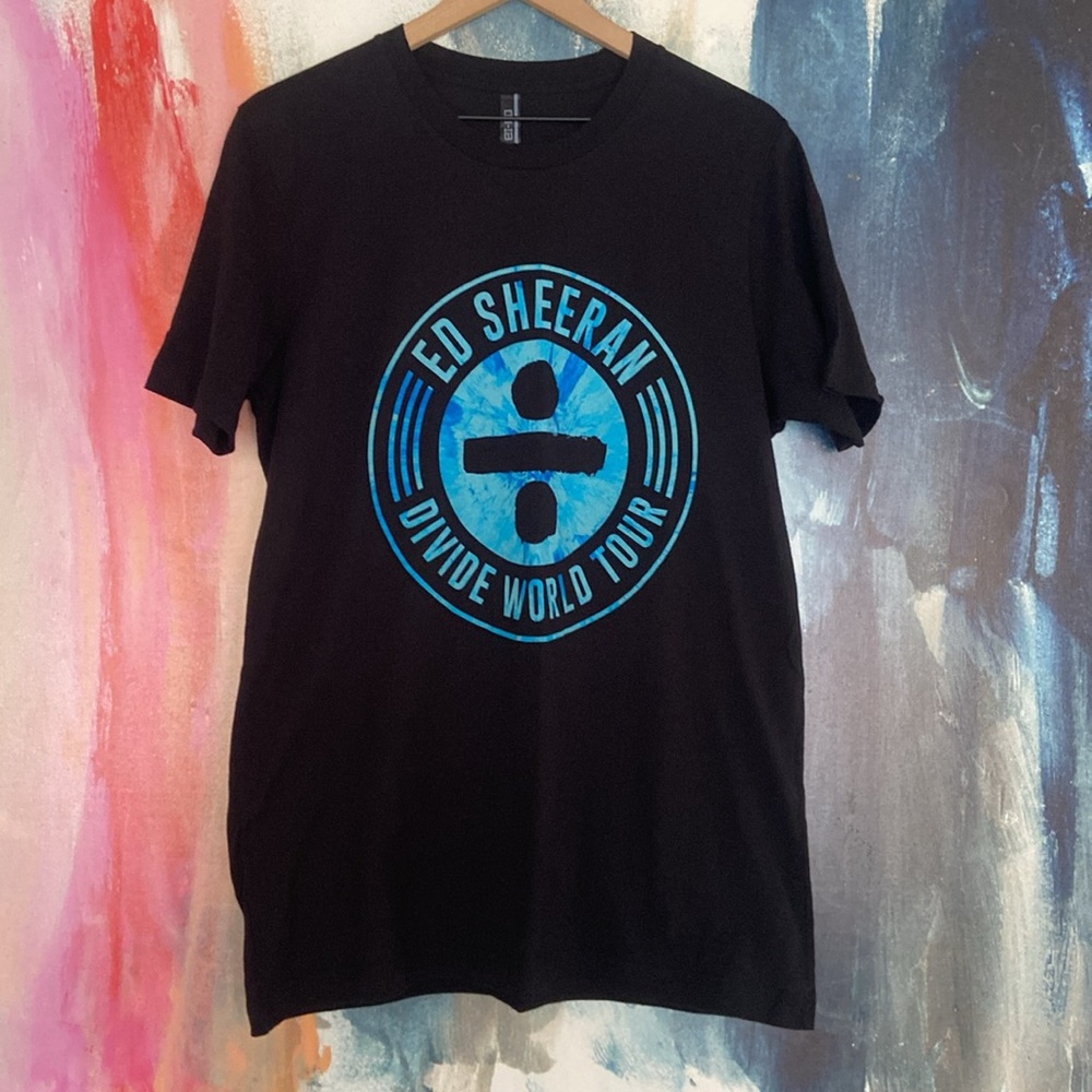 🔥EC🔥Ed Sheeran Divided World Tour 100% Cotton Crewneck T-shirt.